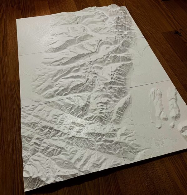 Custom 3D Printed Topographic Map