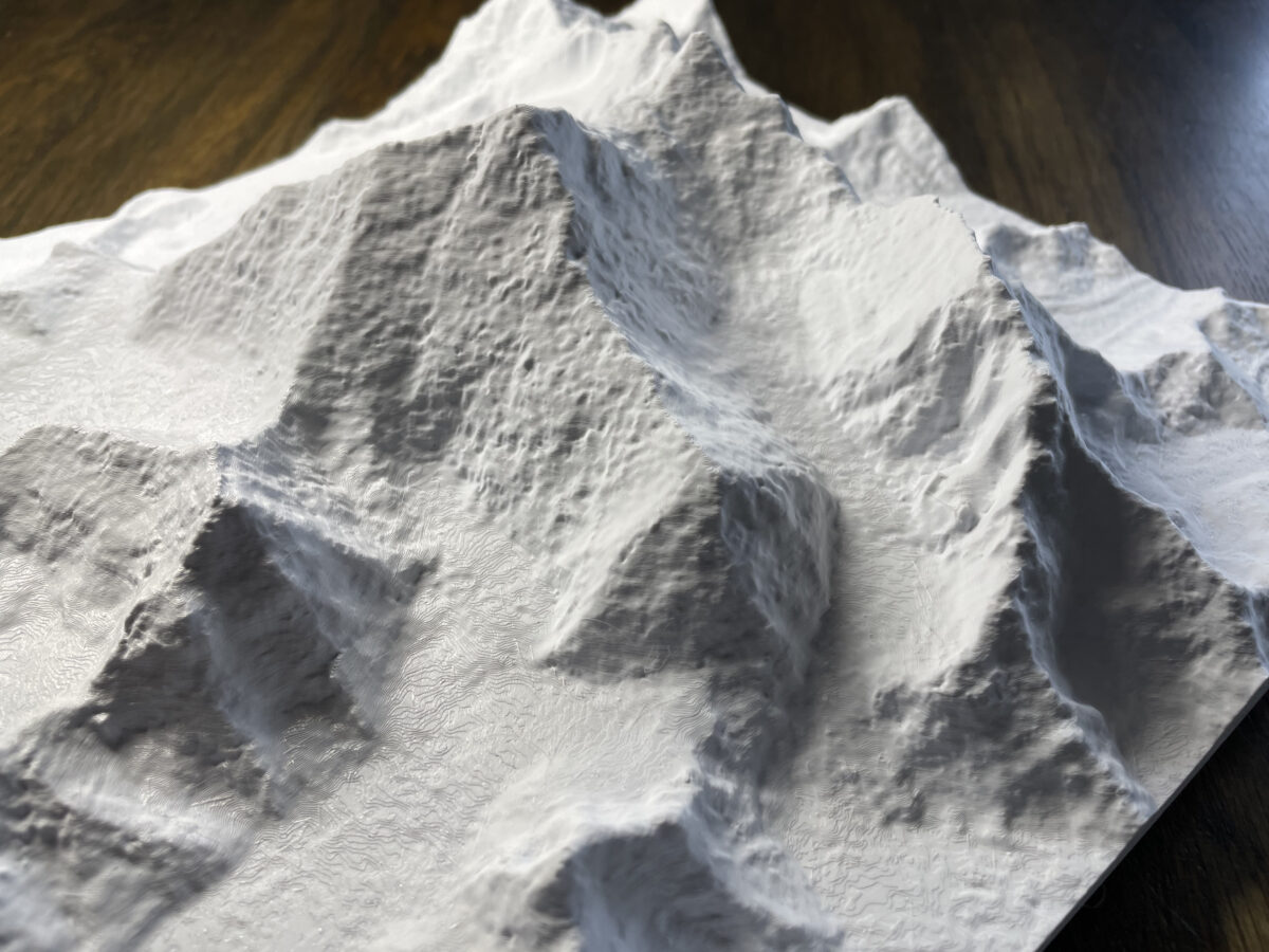 Mount Everest 3d printed mountain terrain model