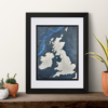 3d printed model topographic map of United Kingdom