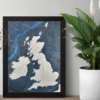 3d printed model topographic map of United Kingdom