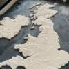 3d printed model topographic map of United Kingdom