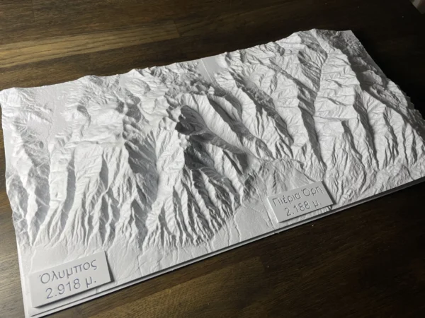 Custom 3D Printed Topographic Map
