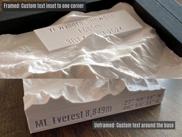 3d printed model topographic map of Snowdon