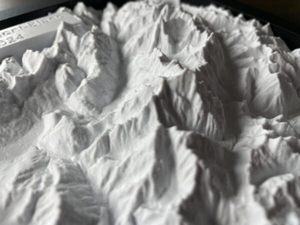 MontBlanc_1 3d printed model topographic map of Mont Blanc