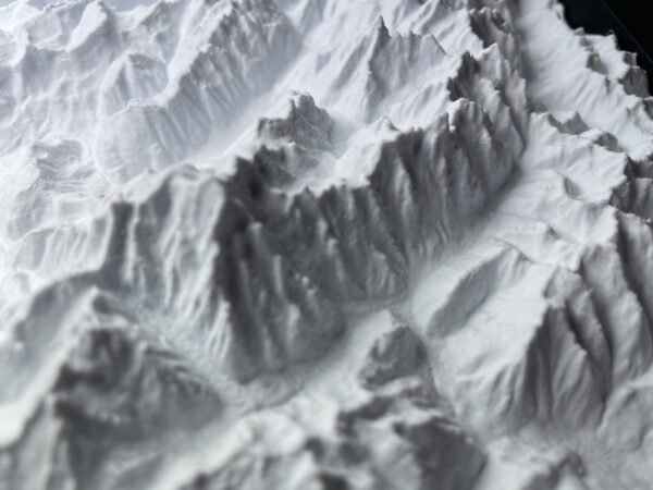 MontBlanc_2 3d printed model topographic map of Mont Blanc