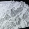 MontBlanc_3 3d printed model topographic map of Mont Blanc
