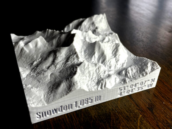 3d printed model topographic map of Snowdon