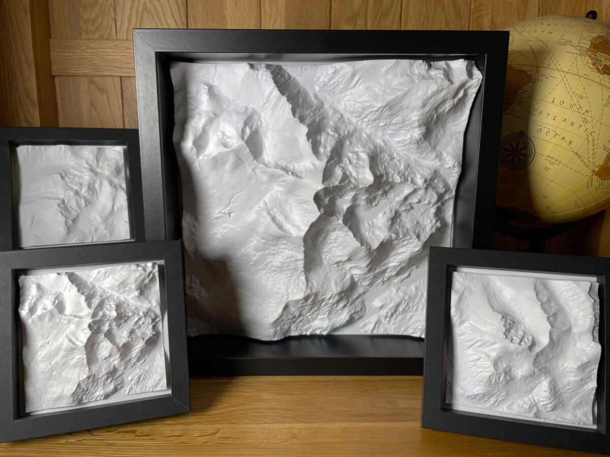 3d printed model topographic map of Snowdon