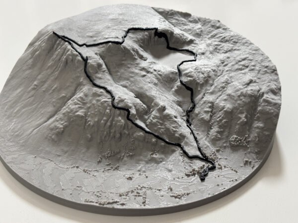 Topographic Trail Map in 3D