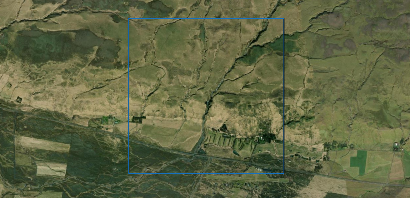 Gluggafoss model extent